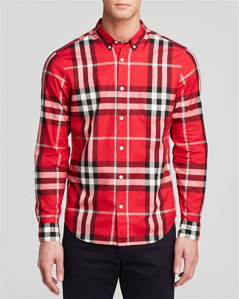 burberry william button-down shirt|Burberry check button up shirt.